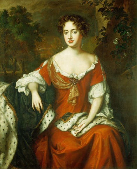 Portrait of Queen Anne when she was Princess of Denmark.