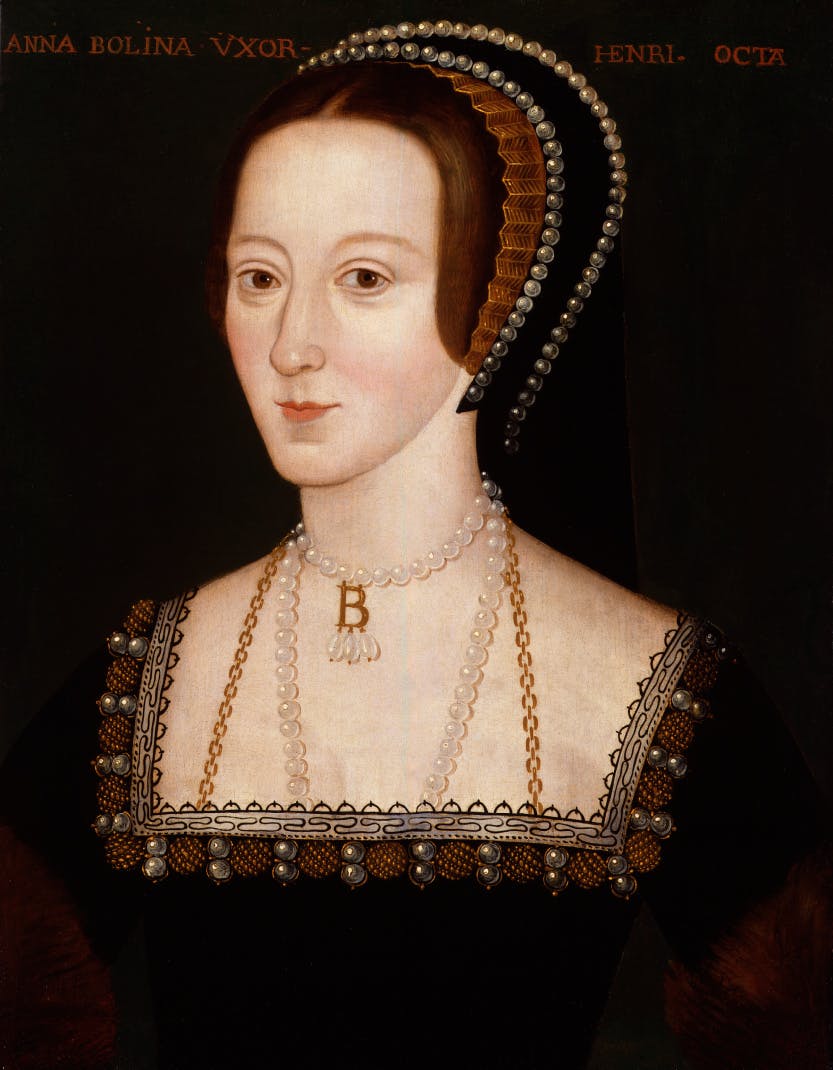 Anne Boleyn by Unknown English Artist, late 16th century.  Primary collection of National Portrait Gallery, NPG 668