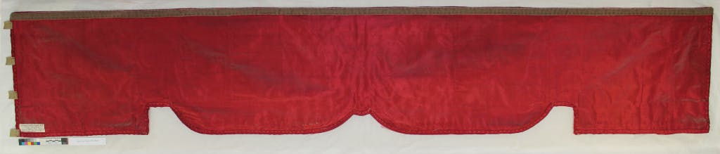 Conservation of Queen Caroline’s State bed: valance.