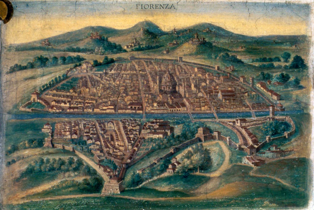 Map of Florence, 15th century