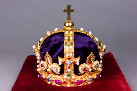 A view of King Henry VIII's re-created Crown of State