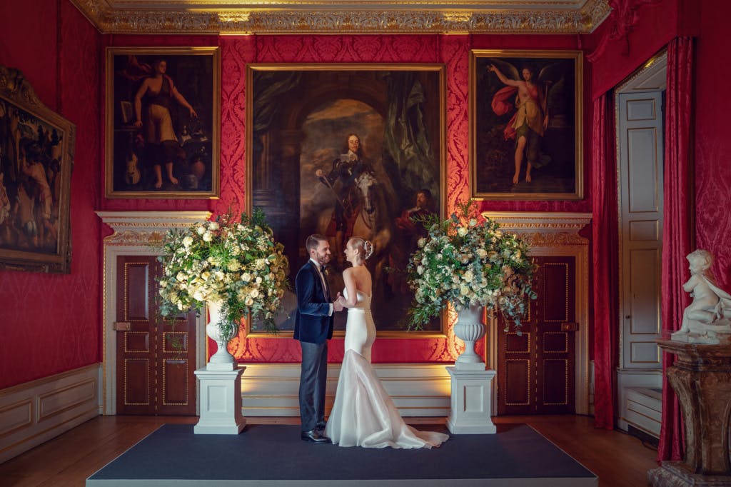 Bride and Groom - Wedding photoshoot in the King's Gallery.