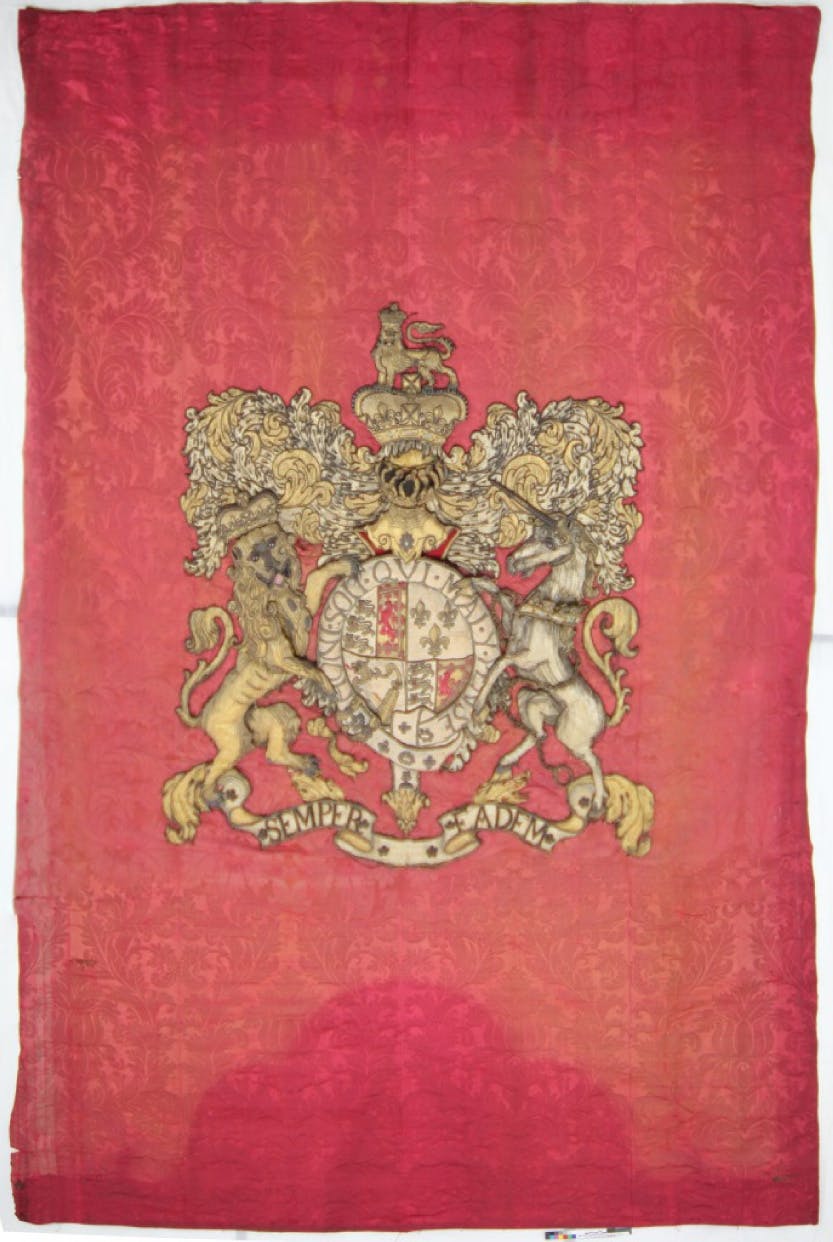 Conservation of the Throne Canopy, 2016- Cloth of State.