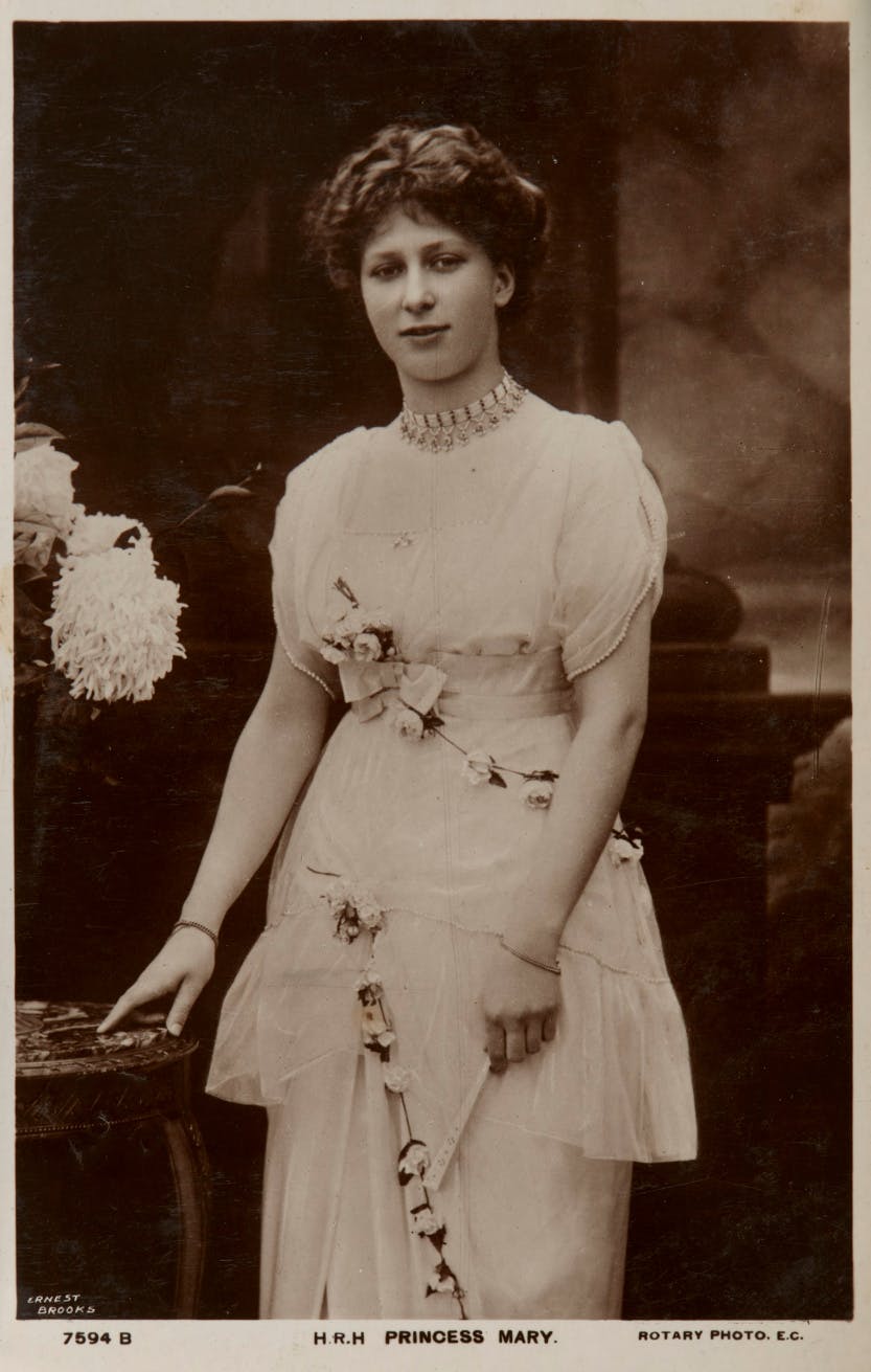 A postcard depicting Princess Mary, Princess Royal (1897-1965), Ernest Brooks,1915.