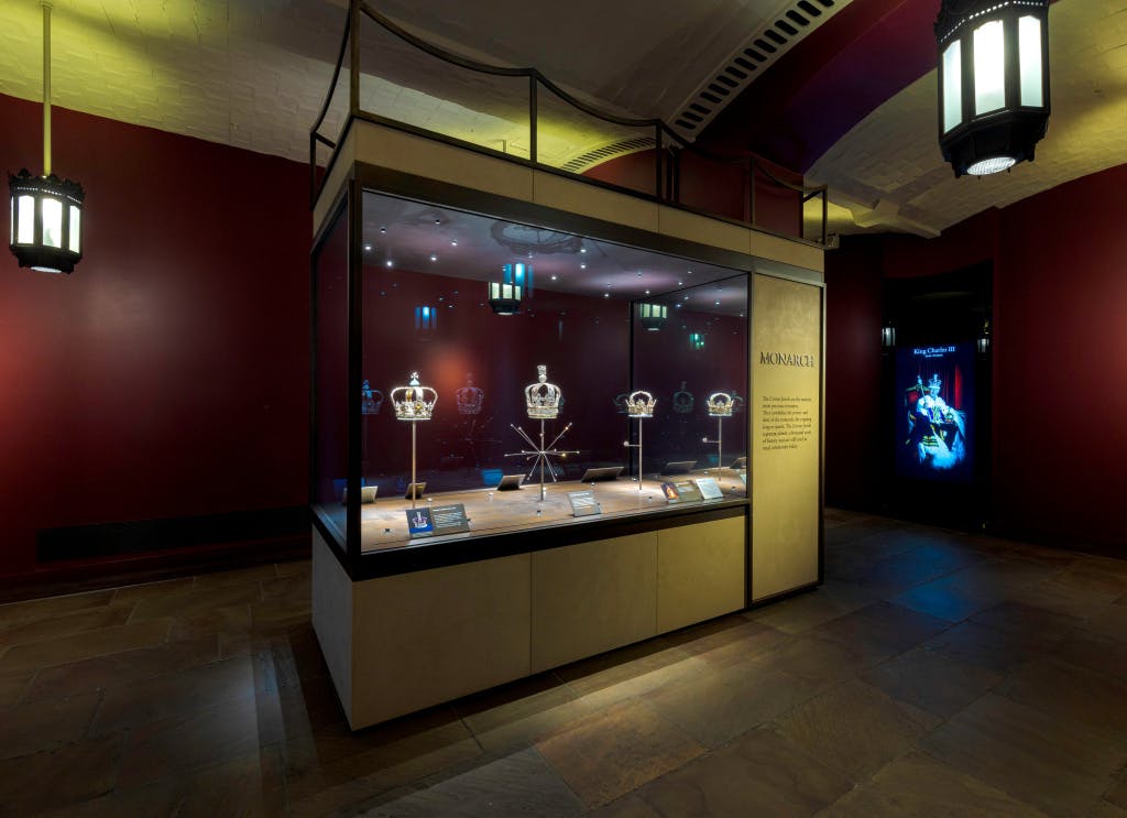 The New Jewel House exhibition, showing a general view of Room 1 - Monarch (c).