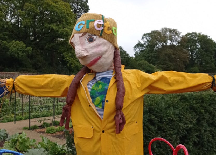 Scarecrow Parade at Hillsborough Castle, showing a scarecrow on display in the garden.