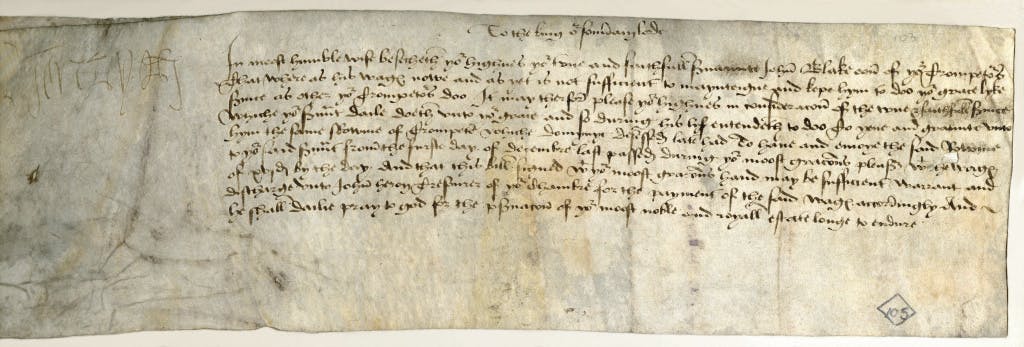 Petition by John Blanke to Henry VIII for a wage increase