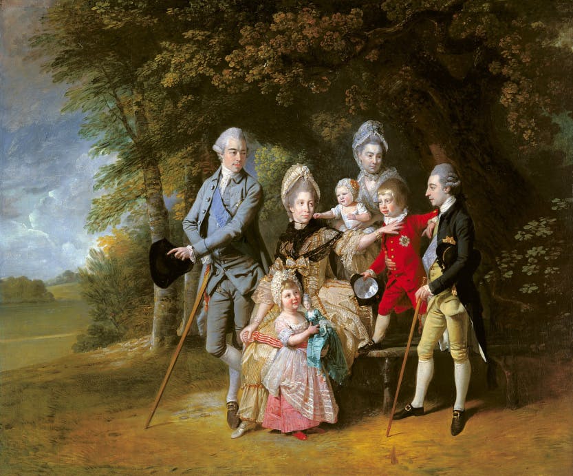 Queen Charlotte with members of her family c.1771-2.