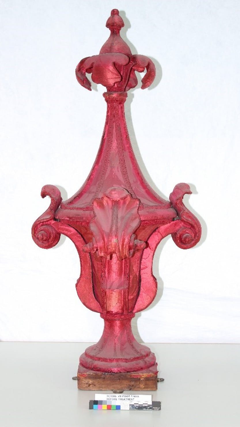 One of the finials from Queen Caroline’s State bed