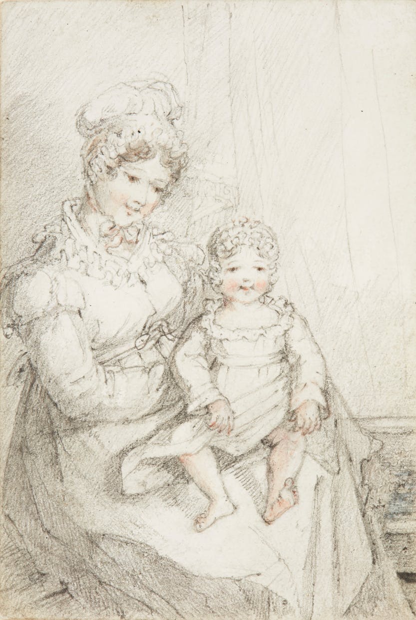 Illustration of Princess Victoria and her nurse